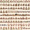 Western Christmas Watercolor Clipart Bundle - 1140+ transparent PNG, Festive western graphics, Cowboy png, Commercial use, Digital download