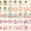 Around the World Watercolor Clipart Bundle - 312+ transparent PNG, Cute travel graphics, Travel png images, Commercial use, Digital download
