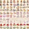 Everyday Tea Watercolor Clipart Bundle - 900+ transparent PNG, Tea bag illustration, Casual beverage images, Commercial use,Digital download