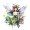 19 High-Quality Garden Fairy Clipart - Garden fairy digital watercolor JPG instant download for commercial use - Digital download