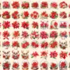 Poinsettias Watercolor Clipart Bundle - 515+ transparent PNG, Festive floral graphics, Poinsettia images, Commercial use, Digital download
