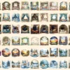 Magical Reading Nook Watercolor Clipart Bundle - 457+ transparent PNG, Cozy book images, Enchanted nook png, Commercial use,Digital download