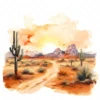 20 High-Quality Desert Clipart - Desert digital watercolor JPG instant download for commercial use - Digital download