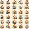 Robins Watercolor Clipart Bundle - 280+ transparent PNG, Delightful bird graphics, Adorable robin images, Commercial use, Digital download