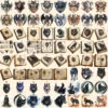 Gothic Wolves Watercolor Clipart Bundle - 630+ transparent PNG, Enigmatic lycan graphics, Shadowy wolf art, Commercial use, Digital download