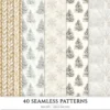 Vanilla Winter Seamless Patterns, Winter cozy JPEG, Cozy cottagecore pattern, Rustic winter repeating pattern, Digital scrapbook paper