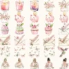 Spring Planner Watercolor Clipart Set - 290+ transparent PNG, Planner girl illustrations, Bookish images, Commercial use, Digital download