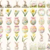 Joyful Easter Watercolor Clipart Set - 355+ transparent PNG, Spring bunnies eggs graphics, Easter joy art, Commercial use, Digital download