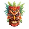 20 High-Quality Tiki Mask Clipart - Tiki mask digital watercolor JPG instant download for commercial use - Digital download