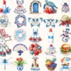 Puerto Rico Watercolor Clipart Set - 240+ transparent PNG, Summer island illustrations, Caribbean graphics, Commercial use, Digital download