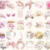 Orchid Resort Watercolor Clipart Set - 245+ transparent PNG, Spa resort illustrations, Summer travel art, Commercial use, Digital download