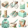 Moving Clipart Set - 110+ transparent PNG, New home illustrations, Interior decor graphics, Moving day art, Commercial use, Digital download