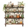 20 High-Quality Apothecary Cabinets Clipart - Apothecary digital watercolor JPG instant download for commercial use - Digital download