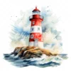 20 High-Quality Lighthouses Clipart - Lighthouses digital watercolor JPG instant download for commercial use - Digital download