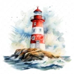 20 High-Quality Lighthouses Clipart - Lighthouses digital watercolor JPG instant download for commercial use - Digital download