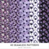 Haunted Masquerade Seamless Patterns, Spooky halloween JPEG, Gothic rose pattern, Raven, Skulls repeating pattern, Digital scrapbook paper