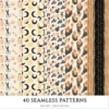 Cozy Halloween Seamless Patterns, Spooky halloween JPEG, Skulls pattern, Witch Hat, Ghosts, Bats repeating pattern, Digital scrapbook paper