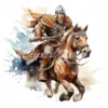 20 High-Quality Riding Vikings Clipart - Riding vikings digital watercolor JPG instant download for commercial use - Digital download