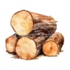 18 High-Quality Chopped Wood Clipart - Chopped wood digital watercolor JPG instant download for commercial use - Digital download