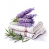 20 High-Quality Lavender Towels Clipart - Lavender towels digital watercolor JPG instant download for commercial use - Digital download