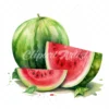 20 High-Quality Watermelon Clipart - Watermelon digital watercolor JPG instant download for commercial use - Digital download