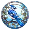 20 High-Quality Blue Jay Stained Glass Clipart - Blue jay digital watercolor JPG instant download for commercial use - Digital download