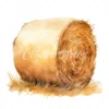 19 High-Quality Hay Bale Clipart - Hay bale digital watercolor JPG instant download for commercial use - Digital download