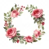 20 High-Quality Roses Wreath Clipart - Roses wreath digital watercolor JPG instant download for commercial use - Digital download