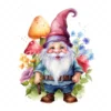 20 High-Quality Happy Cute Gnome Clipart - Happy cute gnome digital watercolor JPG instant download for commercial use - Digital download
