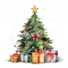 20 High-Quality Christmas Tree Gifts Clipart - Christmas gifts digital watercolor JPG instant download for commercial use - Digital download