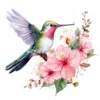 19 High-Quality Floral Hummingbird Clipart - Hummingbird digital watercolor JPG instant download for commercial use - Digital download