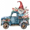 19 High-Quality Gnomes in Pickup Truck Clipart - Gnomes pickup digital watercolor JPG instant download for commercial use - Digital download