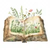 20 High-Quality Forgotten Book Clipart - Forgotten book digital watercolor JPG instant download for commercial use - Digital download