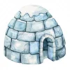 20 High-Quality Igloo Clipart - Snow igloo watercolor JPG instant download for commercial use - Digital download