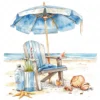 20 High-Quality Beach Set Clipart - Beach set digital watercolor JPG instant download for commercial use - Digital download