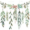 20 High-Quality Boho Leaves Garland Clipart - Boho leaf garland digital watercolor JPG instant download for commercial use -Digital download