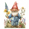 23 High-Quality Cute Spring Gnomes Clipart - Cute spring gnome digital watercolor JPG instant download for commercial use - Digital download