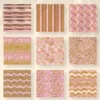 Pink and Gold Glam Glitter Seamless Digital Paper - 60 Scrapbook patterns, Baby shower background, Wedding, Commercial use, Digital download