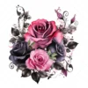 20 High-Quality Gothic Roses Boutique Clipart - Gothic roses digital watercolor JPG instant download for commercial use - Digital download