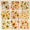 Sunflowers Seamless Digital Paper - 64 Scrapbook patterns, Seamless autumn backgrounds, Fall texture paper, Commercial use, Digital download