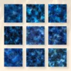 Ultramarine Galaxy Seamless Digital Paper - 63 Scrapbook patterns, Blue night sky backgrounds, Space foil, Commercial use, Digital download