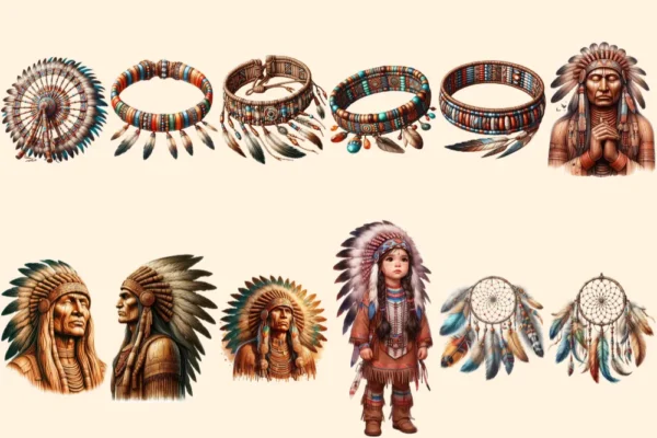 Native America (P-2) PNG Clipart Collection - 57 PNG, Cultural illustrations, Traditional graphics, Commercial use, Digital download