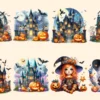 Halloween (P-2) PNG Clipart Collection - 38 PNG, Adorable halloween fun art, Trick or treat graphics, Commercial use, Digital download