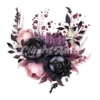 18 High-Quality Gothic Flower Clipart - Gothic flower digital watercolor JPG instant download for commercial use - Digital download