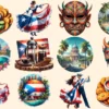 Puerto Rico PNG Clipart Collection - 58 PNG, Tropical travel illustrations, Puerto rico island prints, Commercial use, Digital download