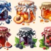 Jam Jars PNG Clipart Collection - 26 PNG, Sugary dessert jar graphics, Preserved sweets printables, Commercial use, Digital download