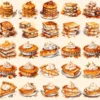 Pumpkin Spice Watercolor Clipart Bundle - 240+ transparent PNG, Warm autumn art, Pumpkin PNG, Fall drinks, Commercial use, Digital download