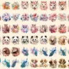 Floral Animals Watercolor Clipart Bundle - 450+ transparent PNG, Adorable animals png, Flower animal decor, Commercial use, Digital download
