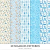 Modern Alice Seamless Patterns, Fairytale alice JPEG, Cottagecore pattern, Rabbit, Fantasy, Roses repeating pattern, Digital scrapbook paper