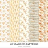 Autumn Planner Seamless Patterns, Cozy autumn JPEG, Maple leaves pattern, Acorns, Plaid, Pumpkins repeating pattern, Digital scrapbook paper